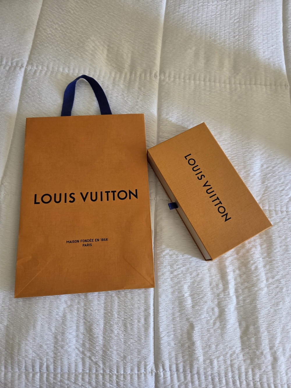 AUTHENTIC Louis Vuitton Orange Gift Bag and Box Set - Luxury Women's Accessories